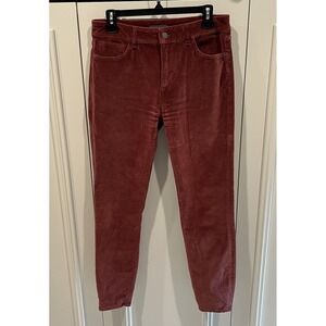 DL1961‎ Margaux Instasculpt Dusty Rose Velvet Ankle Pants Size 29 Skinny Stretch